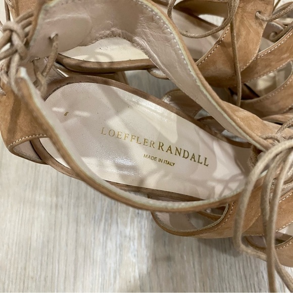 Loeffler Randall Tan Suede Strappy Platform Heels - Picture 4 of 6